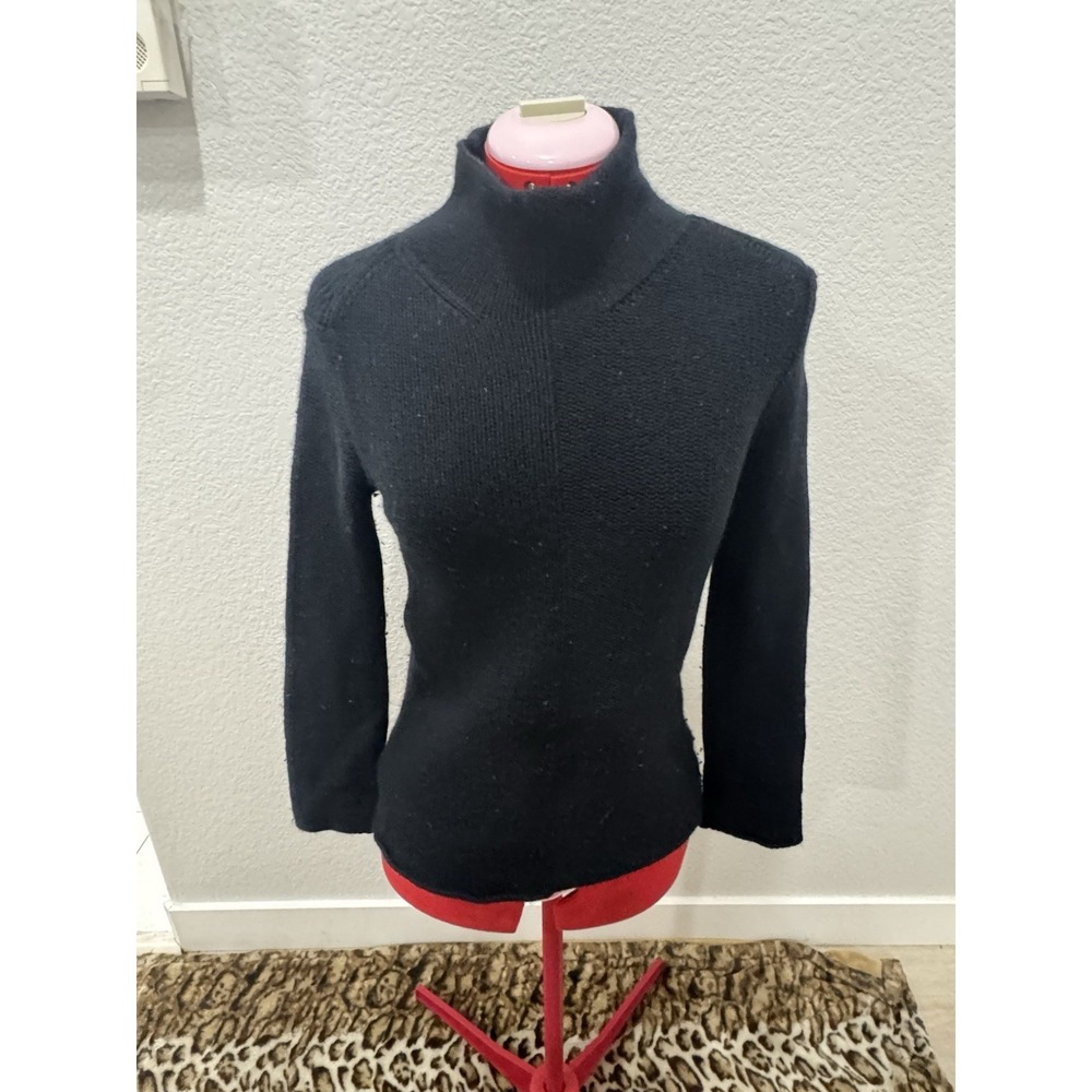 James Perse Black  cashmere/wool Turtleneck Sweater Knit Long Sleeve Pullover